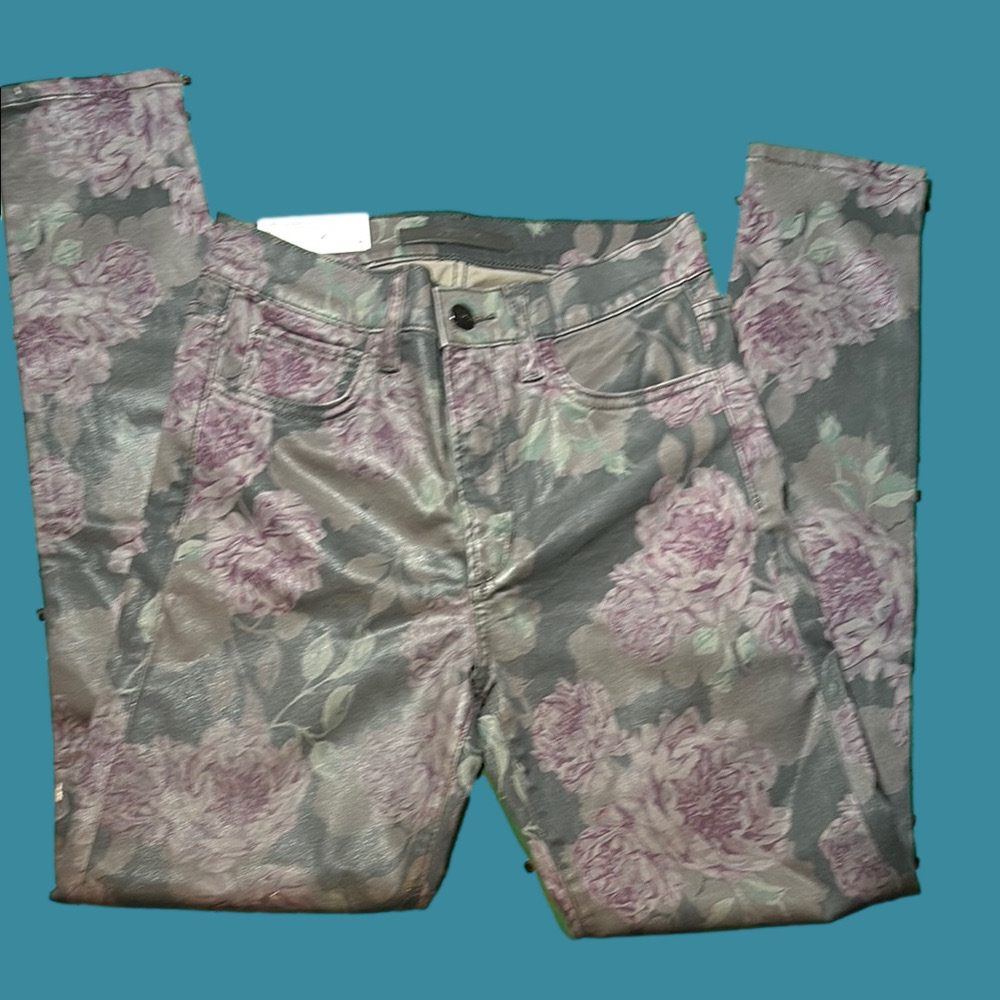 Nwt Joes Jeans The Charlie Size 26 Purple Floral Pattern